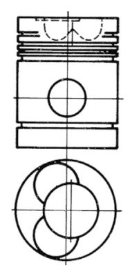 91571600, Píst včetně kroužků a čepu, Píst komp., KOLBENSCHMIDT, 0680857, 1456148, 244856, 507430, 680857, 175-9516, 2132200, 80-1301-00, A350063STD, 104000, 104000B2RI2, 1759516, A350063