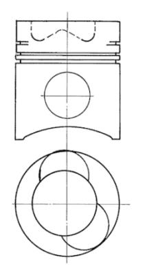 91681700, Kolben mit Ringen und Bolzen, KOLBENSCHMIDT, 2095610, 91681600