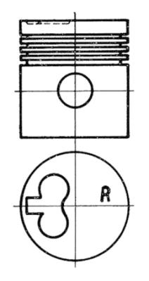 92791600, Píst včetně kroužků a čepu, Píst komp., KOLBENSCHMIDT, 0395400, 175-9838, FP719420STD, 088028, 088028B4, 1759838, 395400, 7932566291, FP719420