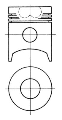 93209600, Kolben mit Ringen und Bolzen, KOLBENSCHMIDT, 1309189, 1901492, 19011494, 1909189, 1901405, 1909755, 1909759, 4708106, 4708106A, 79037503, 2332000, 58117101STD, 87-523000-00, 87-71705-STDA, 115114, 115114RI2