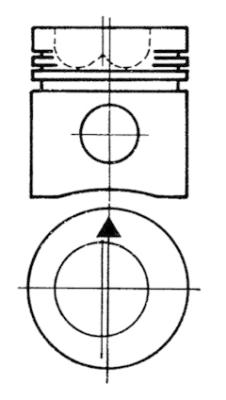 93253600, Píst včetně kroužků a čepu, Píst komp., KOLBENSCHMIDT, 3218462R1, 0897200, 10012200110000, 10012-2001-10000, 100206, 100206RI, 897200