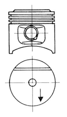 93677610, Piston with rings and pin, KOLBENSCHMIDT, A1020309718, A1020303537, A1020303937, A1020301438, A1020301738, 1020309718, A1020308918, 1020303537, A1020309318, 1020303937, 1020308918, 1020301438, 1020309318, 1020301738, 0021801, 089115, 08937A101108950, 08937A1011-08950, 21801