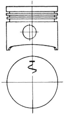 93696600, Piston with rings and pin, KOLBENSCHMIDT, 175-9843