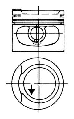 93928600, Píst včetně kroužků a čepu, Píst komp.1,8i, KOLBENSCHMIDT, 026107065B, 026107103B, 026107065D, 026107103D, 026107065P, 026107065R, 0347500, 80-5080-00, 026107103P, 081099, 08130184208101, 08130-1842-08101, 347500, 8130184208101