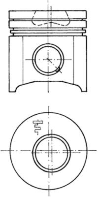 94701600, Piston with rings and pin, KOLBENSCHMIDT, 2992040, 4059, 500352812, 4247, 66.41.4.0307, 0098900, 87-122200-10, 87-70714-STD, 094056