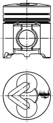 40626600, Piston with rings and pin, KOLBENSCHMIDT, 04238160