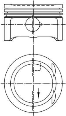 94953600, Piston with rings and pin, KOLBENSCHMIDT, Daewoo Korando Mercedes-Benz C-Class/E-Class/V-Class CLK Vito Sprinter SsangYong Musso Korando Kyron M111* M161* 1988+, 1110302818, 1110307817, A1110302818, A1110307817, 0010600, 56120980, 87-109100-10, 091041