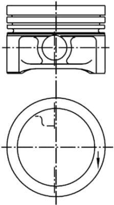 99927600, Kolben mit Ringen und Bolzen, KOLBENSCHMIDT, 1600300917, 0039900, 87-427100-00