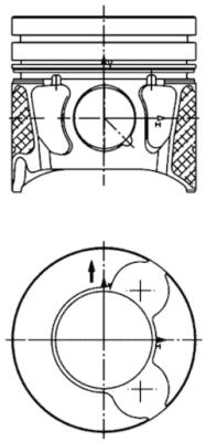 99700600, Kolben mit Ringen und Bolzen, KOLBENSCHMIDT, Citroën C4/C5/C8 Jumpy Fiat Scudo Ulysse Ford C-Max Focus Mondeo Lancia Phedra Peugeot 307/308/407/508/607/807 Expert Suzuki Vitara Volvo C30/C70/S40/S80/V50/V70 2,0D/2,0HDi RHD/RHJ/RHK/RHR/D4204T/DW10C* 2003+, 0628R1, 1231983, 9647905880, 3M5Q-6K108-BA, 9652773780, 87-114700-40