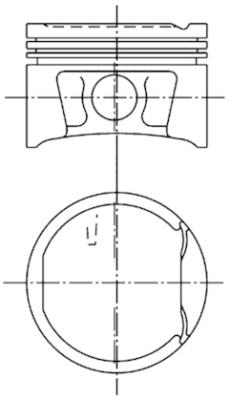 99746600, Píst včetně kroužků a čepu, Píst komp.1,6 16V, KOLBENSCHMIDT, 12000-00QAB, 7701474854, 12000-00Qaa, 7701474855, 0220600, 87-104200-30, 87-104200-35