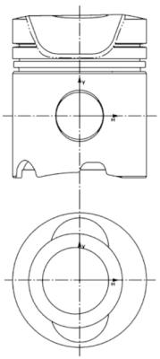 99747600, Kolben mit Ringen und Bolzen, KOLBENSCHMIDT, 04154475, 04230305, 4154475, 4230305