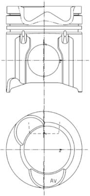 99844600, Kolben mit Ringen und Bolzen, KOLBENSCHMIDT, 0000240751, 5010240751, 120L184, 87-337500-00, 2096900, 2097100, 240751, 5001834603