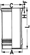 Cylinder Sleeve - 88645110 KOLBENSCHMIDT - 0194901136, 194901158, 3093482M1