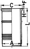 89737110, Cylinder Liner, KOLBENSCHMIDT, 836647420, 836666990, 836673191, 142000040707, 162000040704, 162000040705, 162000040706, 162000040763, 162000040783, 47108950, 47335078, 836647502, 836647503, V836673191