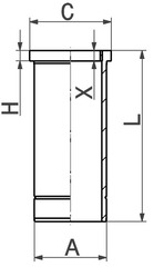 Cylinder Sleeve - 89920110 KOLBENSCHMIDT - 51.01201-0487, 51.01201-0490, 51.01201-6003