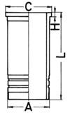89940110, Vložený válec, Vlož.válec, KOLBENSCHMIDT, Deutz TTCD7.8*, 04915829