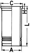 88318110, Cylinder Liner, KOLBENSCHMIDT, 12158462, 6.206.1.132.001.4, 151WN05, 620611320014, W2534