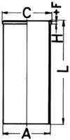 89852190, Vložený válec, Vlož.válec 3,0D, KOLBENSCHMIDT, SU351323