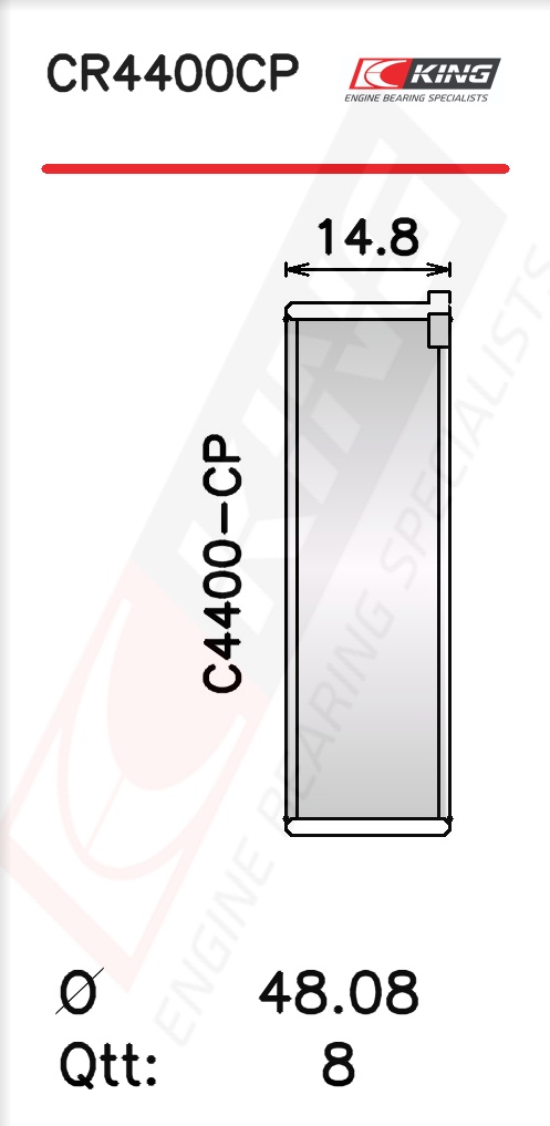 CR4400CP, Pleuellagerschale, KING