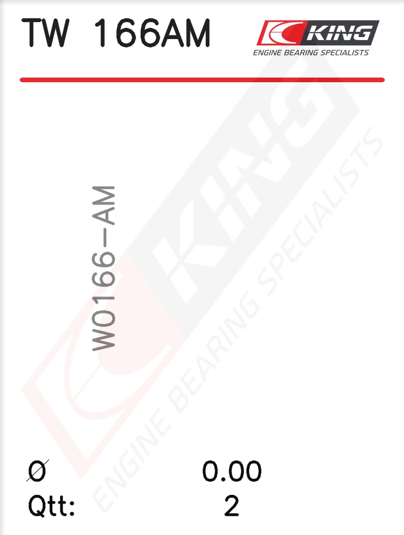 TW 166AM, Sada přítlačných podložek, kliková hřídel, Lož.axiál.(AS)set, KING, 7701473149, 021AS20157000, 79359600, A168/2STD, 4-4465, CB-1426