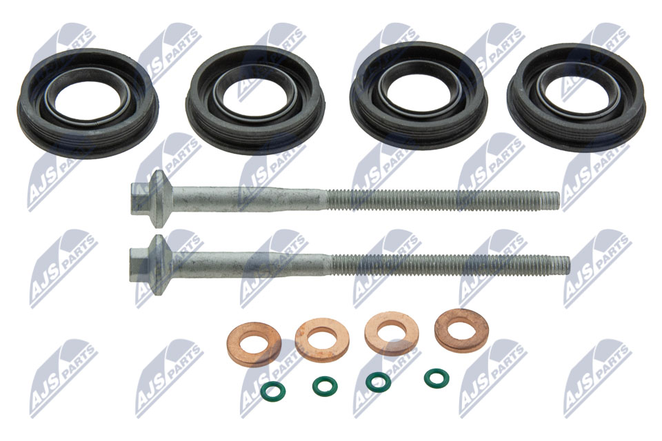 BWP-CT-004, Seal, injector holder, NTY, CITROEN JUMPER 2.2HDI 2006-,FIAT DUCATO 2.2 HDI 2006-,FORD TRANSIT 2.2TDCI,2.4TDCI 2006-,PEUGEOT BOXER 2.2HDI 2006-,LAND ROVER DEFENDER 2.4TD4 2006-/KIT Z DWOMA ŚRUBAMI ZACISKU WTR, 177.770