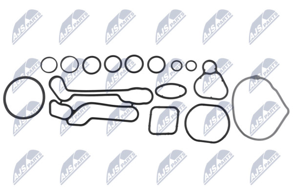 CCL-PL-018, Gasket Set, oil cooler, NTY, OPEL ASTRA H 1.6,1.6T,1.8 2006-,ASTRA J 1.6,1.6T 2009-,CORSA D 1.6T 2006-,INSIGNI A 1.6,1.6T,1.8 2008-,MERIVA A 1.6T 2005-, 5650833, 5650960, 5650962, 5650972, 384.360, 77007900