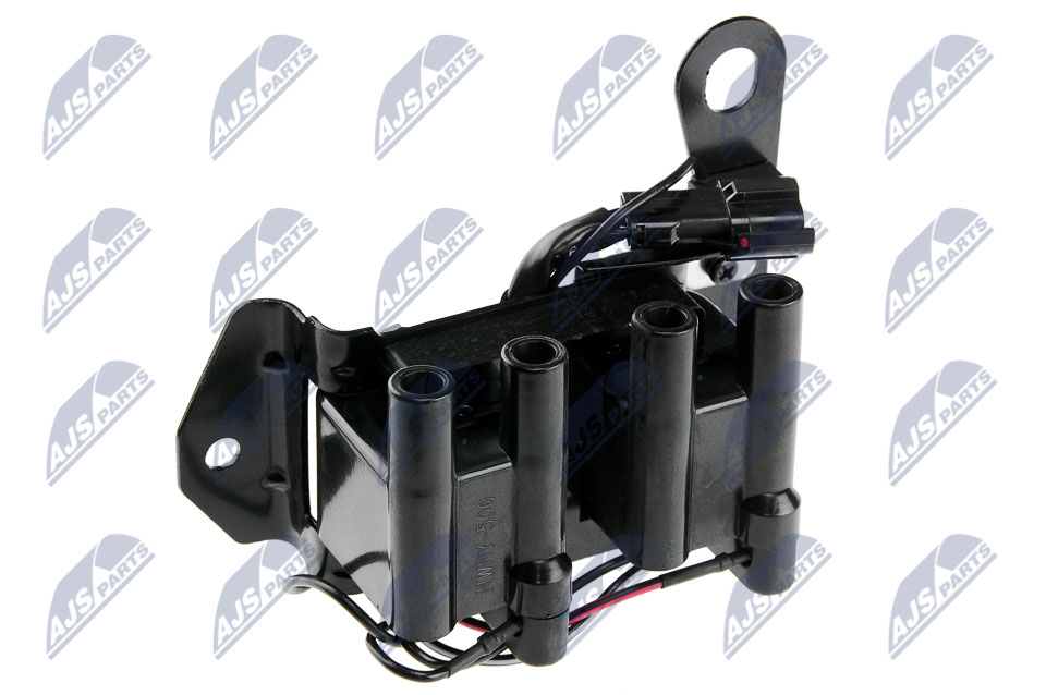ECZ-HY-500, Ignition Coil, NTY, HYUNDAI ACCENT 1.3, 1.5, 94-00, LANTRA 1.5 96-00, 27301-22040, 27301-22050, 0040100264, 0986221004, 10441, 15328, 155091, 20170, 229.004, 48173, 8010441, 85.30003, 880139, 886043043, ADG01478, CL502, IC17108, JM5116, ZS264