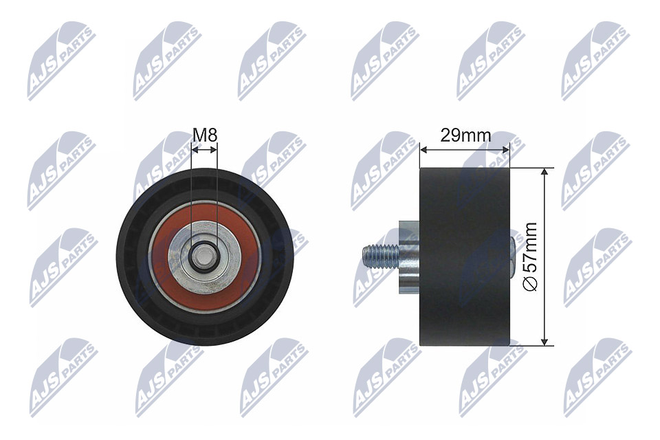 Deflection Pulley/Guide Pulley, timing belt - RNK-AR-010 NTY - 10060382010000, 60607965, 60652129