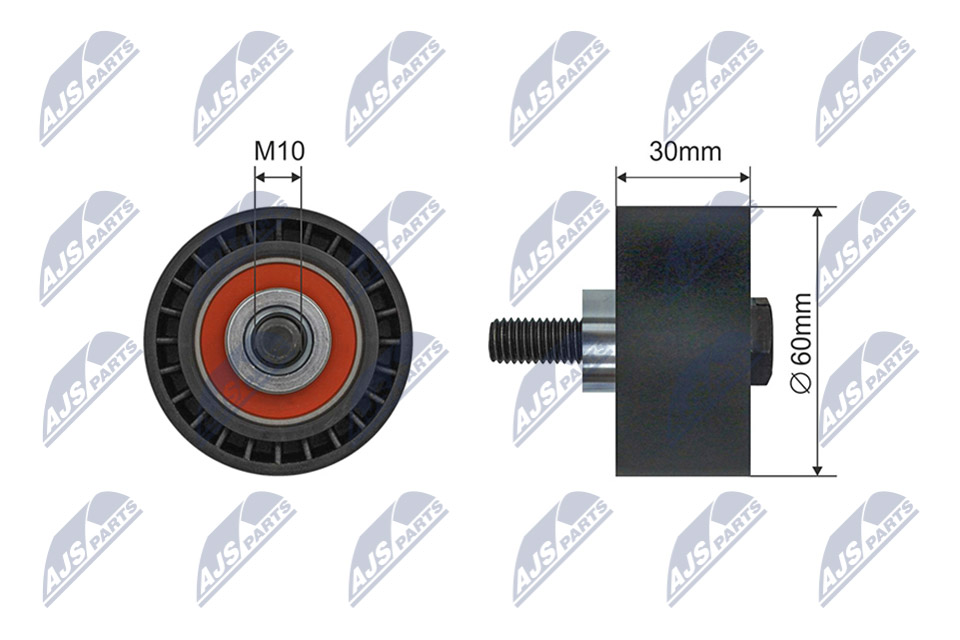 RNK-CT-059, Tensioner Pulley, V-ribbed belt, NTY, CITROEN C4, C5 C8, JUMPY, XSARA PICASSO, PEUGEOT 206, 307, 406, 407, 0830.42, 9400830429, 0830.73, 9632722180, 96327221, 03-40131-SX, 10667, 11-519022002, 1700026, 19189, 210-37, 331316170512, 420145, 532028910, 54-0413, 55950, 62919189, 720141, 864628203, ATB2127, CPKX151000P, GE359.20, T41235, V42-0192, VKM23230, 11-519026005