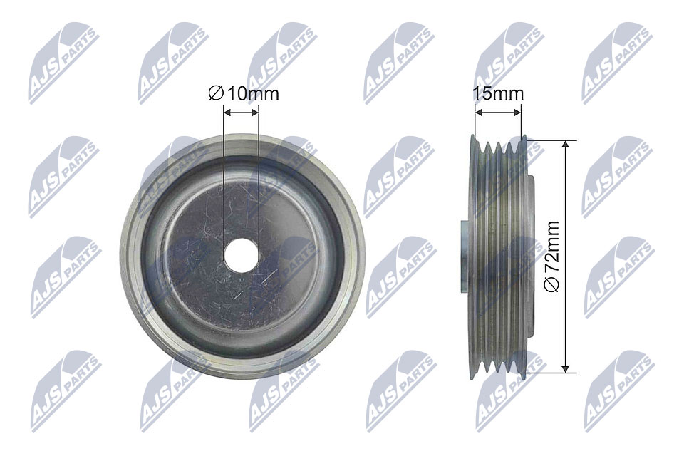 Deflection Pulley/Guide Pulley, V-belt - RNK-HD-017 NTY - 38942-P01-003, 73131-AC000, 38942-P2K-T01