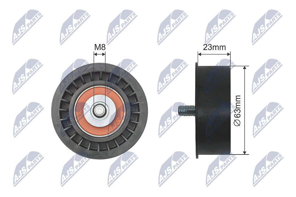Deflection Pulley/Guide Pulley, timing belt - RNK-PL-019 NTY - 55350580, 96413863, 5636416