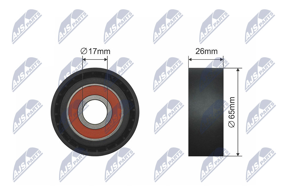 RNK-PL-021, Deflection/Guide Pulley, V-ribbed belt, NTY, CHEVROLET AVEO, CRUZE, TRAX, OPEL ASTRA J, ASTRA J GTC, MOKKA / MOKKA X 1.2/1.4/1.7D 09.09-, 1854164, 55565572, 55568403, 636158, 0-N2341, 100172, 15-4109, 40100172, 532066610, 54-0947, 655114, APV3099, DIP-1007, E2X0012BTA, GA353.81, J1140929, LA0670, QTA1638, T0472, T36775, TOA4579, VKM35022, YP305397, 176590, E2X0019BTA, F-561523.02, T0532, YP305397.1, F-565107