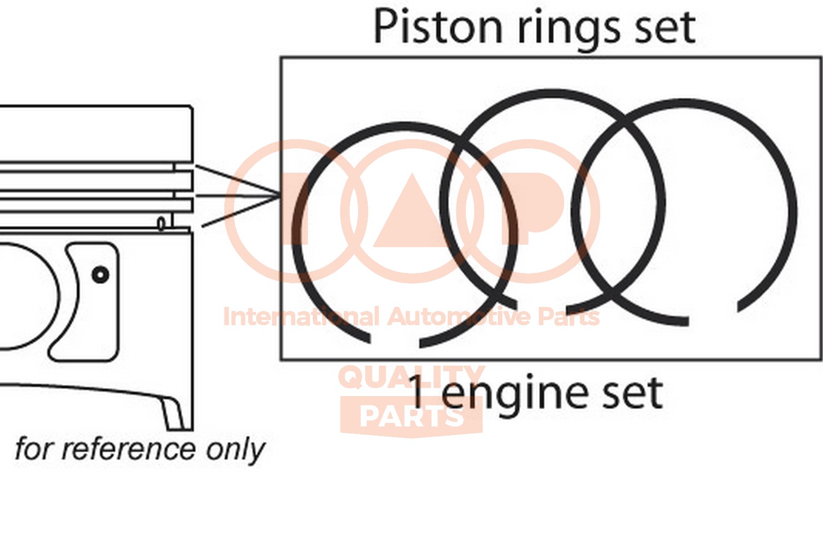 Piston Ring Set - 102-14081 IAP QUALITY PARTS - 04RV026, 0843240700, 08 ...