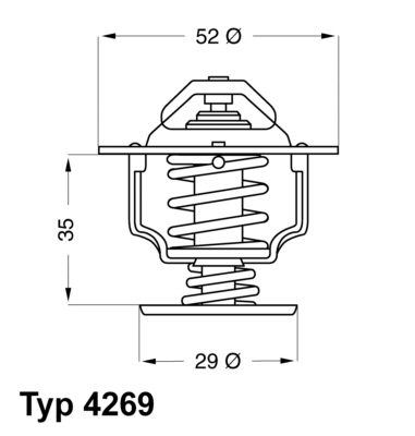 Thermostat, coolant - 4269.78D BorgWarner (Wahler)