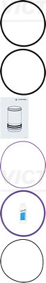O-Ring Set, cylinder sleeve - 15-76818-01 VICTOR REINZ - 270935, 755.729, R38491-00
