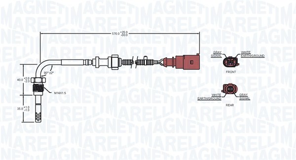 Capteur De Température échappement Pour VW/Audi/Seat/Skoda - Réf. 03L906088DE, 03L906088GR