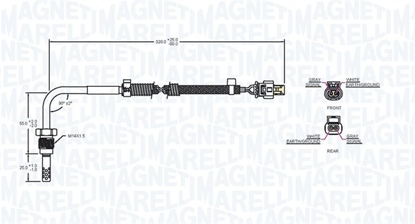 Sensor, exhaust gas temperature - 172000151010 MAGNETI MARELLI 