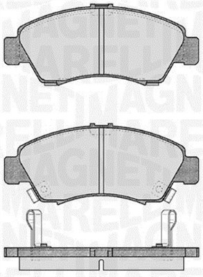 Brake Pad Set, disc brake - 363916060276 MAGNETI MARELLI - 06450-S2G ...