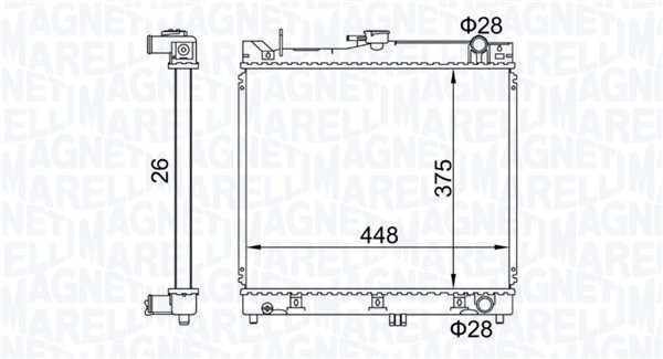 Radiator, engine cooling - 350213192700 MAGNETI MARELLI - 17700-80A00 ...