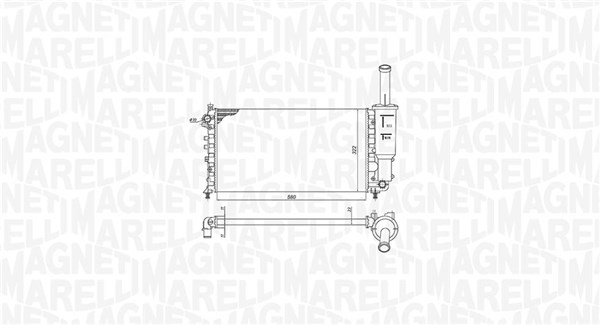 Radiator, engine cooling - 350213902000 MAGNETI MARELLI - 51724188 ...
