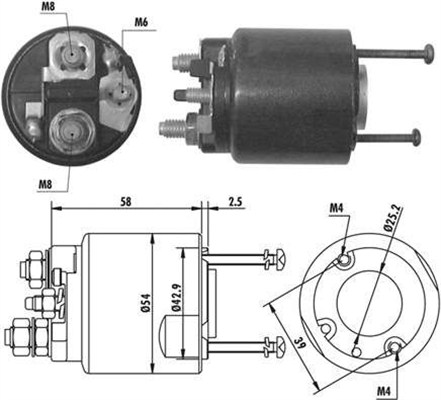 Solenoid Switch, starter - 940113050064 MAGNETI MARELLI - 139476 ...