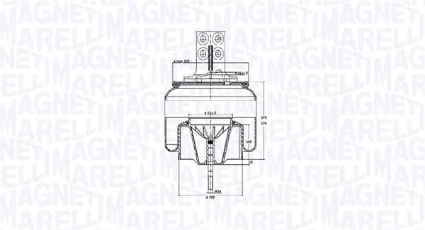 030607020271, Mech, pneumatické odpružení, Mech, pneumatické odpružení, MAGNETI MARELLI, 41225900, 41270465, 183600, 1T15LNR4.5/W01M5, 1TS270-23/206684, 206684