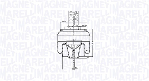 030607020272, Mech, pneumatické odpružení, Mech, pneumatické odpružení, MAGNETI MARELLI, 41225901, 41270466, 183610, 1T15LNR4.5/W01M58, 1TS270-23/206685, 206685