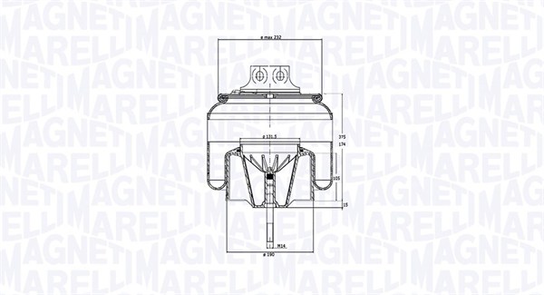 030607020273, Mech, pneumatické odpružení, Mech, pneumatické odpružení, MAGNETI MARELLI, 41225897, 41270462, 1T15LNR4.5/W01M58, 1TS270-23/206686, 206686