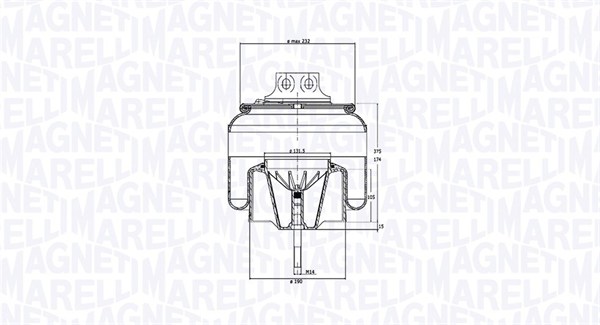 030607020274, Mech, pneumatické odpružení, Mech, pneumatické odpružení, MAGNETI MARELLI, 41270463, 183590, 1T15LNR4.5/W01M5, 1TS270-23/206687, 206687