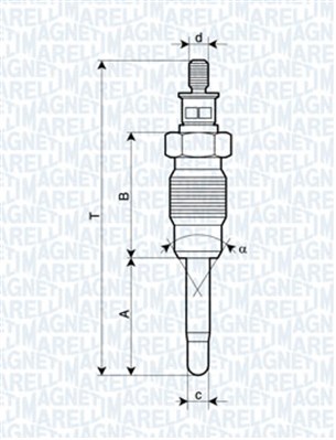 062900016304, Glühkerze, MAGNETI MARELLI, 59624K, 7700105290, 7700867002, 7700874336, 0100226299, 0250202024, 5996, CH206, DG-009, HDS366, LP042, 0.100.226.299, 0.250.202.024, 991MJ, GN991