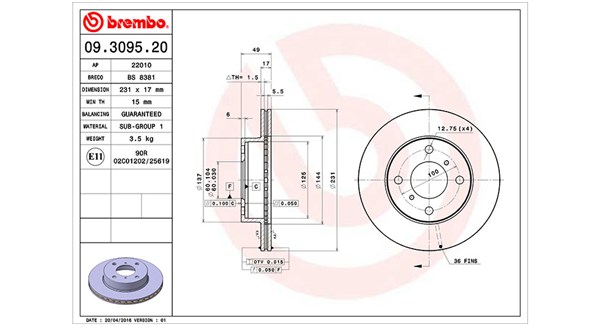 360406027300, Brzdový kotouč, Brzdový kotouč, MAGNETI MARELLI, 55311-75700, 5531175F00, 55311-75F00, 5531175F00000, 5531175F10, 5531175F10000, 5531175F11, 55311-75F11, 5531175F11000, 55311-75F11-000, 55311A65L10, 55311A65L10000, 55311A75F00, 55311A75F00000, 55311A75F00L00, 55311M75F00, 55311M75F00000, 09.3095.20, 0986479241, 1.1906.2.5, 129587, 16995, 197163, 205237, 22010, 230587, 24.0117-0105.1, 37-0704, 54133, 562167B