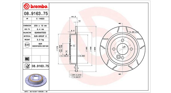 360406002805, Brzdový kotouč, Brzdový kotouč, MAGNETI MARELLI, 34211503070, 0832985, 08.9163.75, 0986478601, 14823, 150340120, 17350, 186812, 204017, 24011002711, 34232, 50325, 562194B, 562194J, 92107600, 980154, BD126289, BG3662C, BR34232, BS7622, CW10271, DDF1128, DF4198, DI956135, MDC1804C, 150340152, 1815201579, 24031002711, 314017, 54750