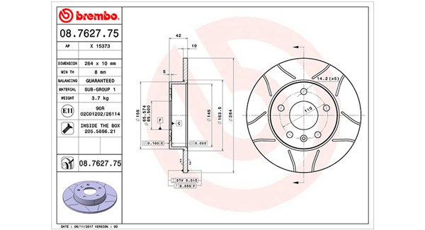 Brake Disc - 360406039005 MAGNETI MARELLI - 569109, 90575113, 9117772 ...