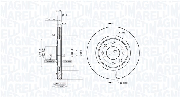 360406017801, Bremsscheibe, MAGNETI MARELLI, 1618859780, 169002, 424697, 4246B1, 4246R5, 4246R3, 4246W6, 4246W5, 4249F0, 95632048, 95667809, E169002, 09.4987.21, 0986478268, 15841, 180201800, 186198, 209915, 230191, 24012001331, 24914E, 52511, 561364B, 561364J, 92048100, BG2387C, BS8404, DDF192, DF1220, DI952580